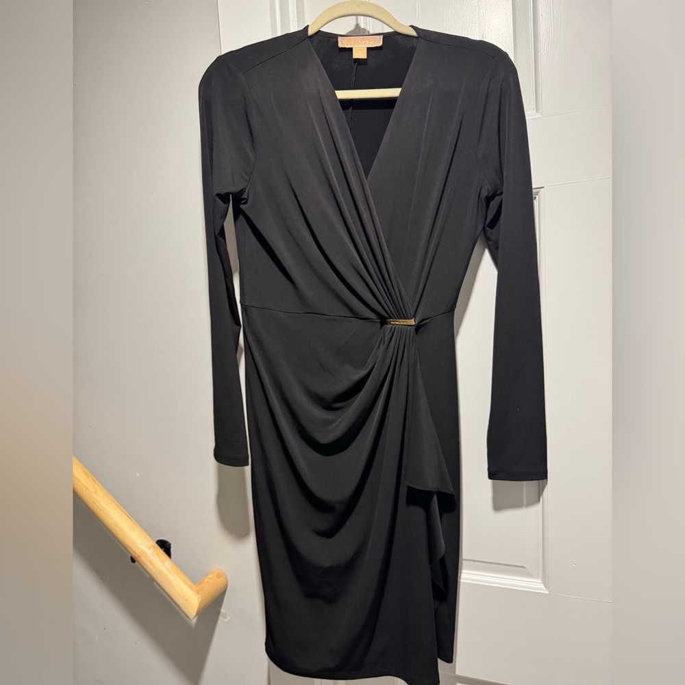 Elegant Black Long Sleeve Dress Michael Kors